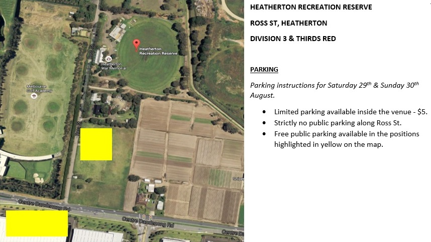 Heatherton Rec Reserve Parking
