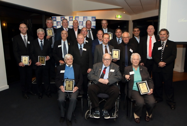 The 22 inaugural SFNL Hall of Fame inductees.