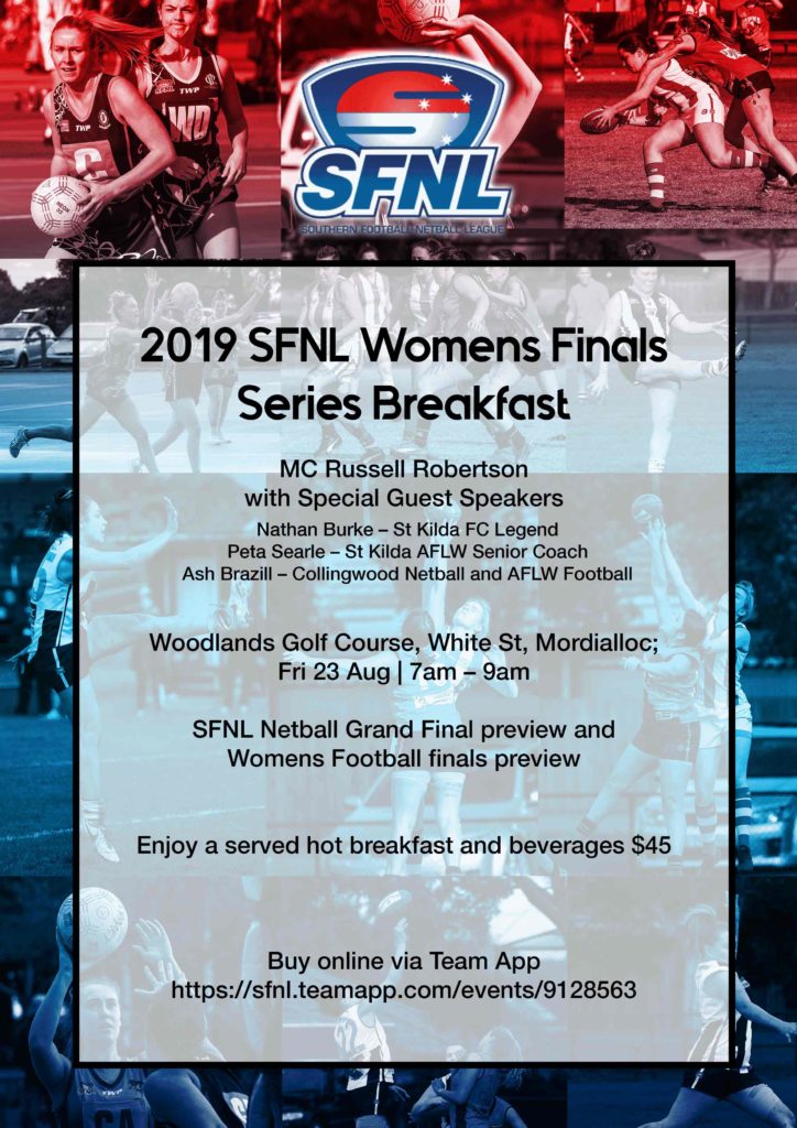 SFNL Womens Grand Final Breakfast 2019